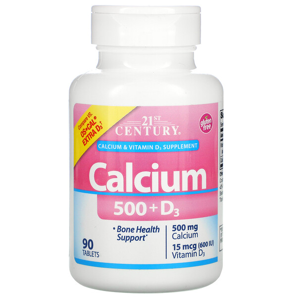 21st Century Calcium 500 + D3 15 mcg (600 IU) 90 Tablets 2 Mua 21st Century Calcium 500 + D3 15 mcg 600 IU 90 viên giảm giá rẻ Hà nội TPHCM