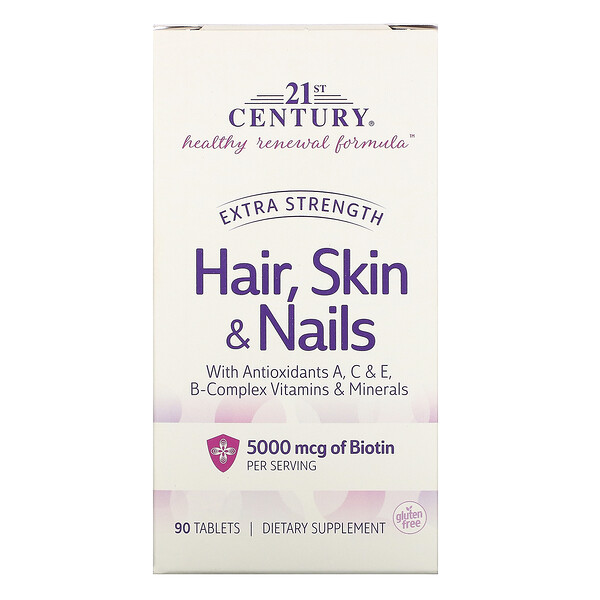 Mua 21st Century Extra Strength Hair Skin & Nails 90 viên giảm giá rẻ Hà nội TPHCM