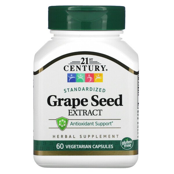 21st Century Grape Seed Extract Standardized 60 viên 3 21st century grape seed extract standardized 60 vegetarian capsules 43893