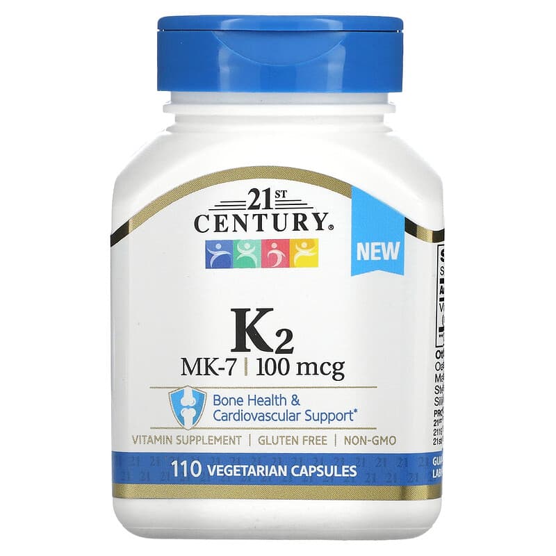 21st Century K2 MK-7 100 mcg 110 Vegetarian Capsules 3 21st Century K2 MK-7 100 mcg 110 Vegetarian Capsules 740985280676