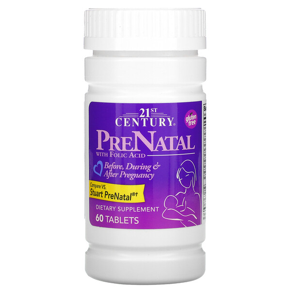 21st Century PreNatal with Folic Acid 60 Tablets 1 Mua 21st Century PreNatal with Folic Acid 60 viên giảm giá rẻ Hà nội TPHCM