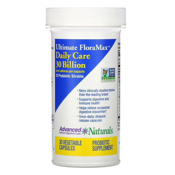 Advanced Naturals Ultimate FloraMax Daily Care 30 Billion 30 Vegetable viên 3 advanced naturals ultimate floramax daily care 30 billion 30 vegetable capsules 102160