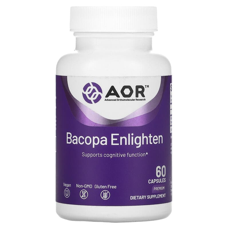 Advanced Orthomolecular Research AOR Bacopa Enlighten 60 Capsules 3 Advanced Orthomolecular Research AOR Bacopa Enlighten 60 Capsules 624917080254