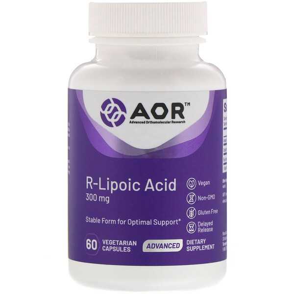 Advanced Orthomolecular Research AOR R-Lipoic Acid 300 mg 60 viên 6 advanced orthomolecular research aor r lipoic acid 300 mg 60 vegetarian capsules 46840