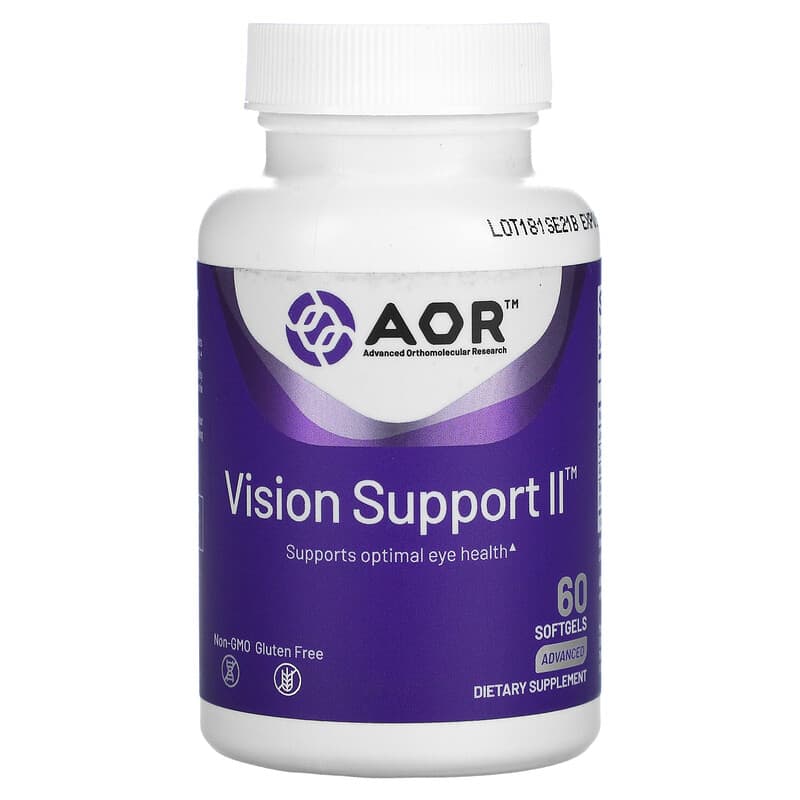 Advanced Orthomolecular Research AOR Vision Support II 60 Softgels 6 advanced orthomolecular research aor vision support ii 60 softgels 39928