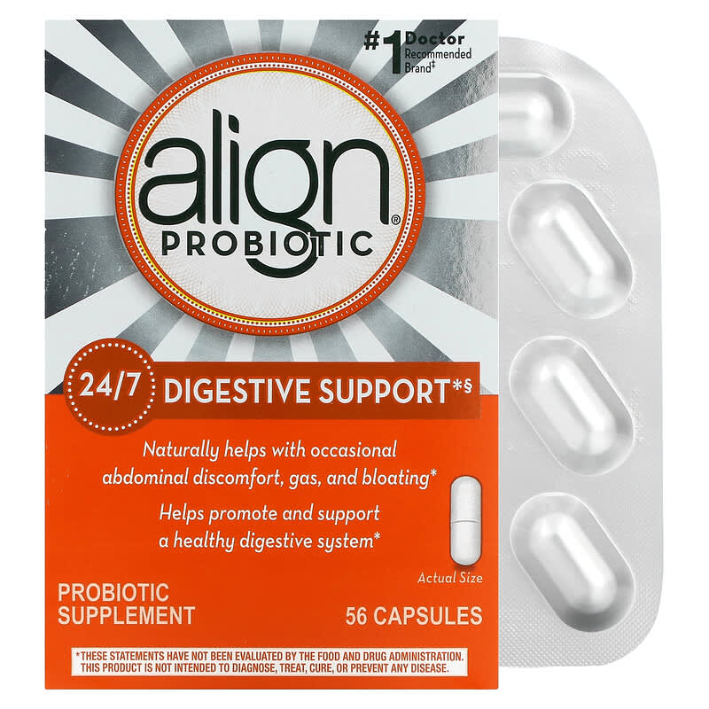 Align Probiotics 24/7 Digestive Support Probiotic Supplement 56 Capsules 3 Align Probiotics 24/7 Digestive Support Probiotic Supplement 56 Capsules 037000939535