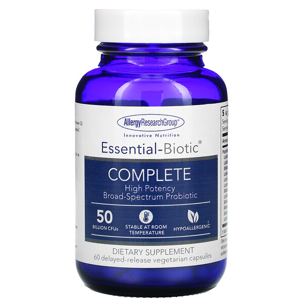 Allergy Research Group Essential-Biotic Complete 50 Billion CFUs 60 Delayed-Release viên 3 allergy research group essential biotic complete 50 billion cfus 60 delayed release vegetarian capsules 84124