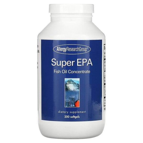 Allergy Research Group Super EPA Fish Oil Concentrate 200 Softgels 3 allergy research group super epa fish oil concentrate 200 softgels 80224