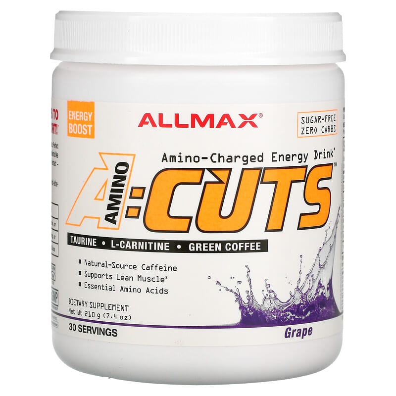 ALLMAX ACUTS Amino-Charged Energy Drink Grape 7.4 oz (210 g) 3 ALLMAX ACUTS Amino-Charged Energy Drink Grape 7.4 oz (210 g) 665553226828
