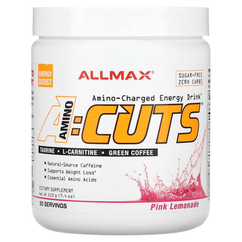 ALLMAX ACUTS Amino-Charged Energy Drink Pink Lemonade 7.4 oz (210 g) 3 ALLMAX ACUTS Amino-Charged Energy Drink Pink Lemonade 7.4 oz (210 g) 665553225357
