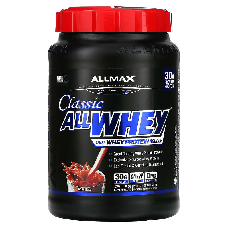 ALLMAX Classic AllWhey 100% Whey Protein Chocolate 2 lbs (907 g) 3 ALLMAX Classic AllWhey 100% Whey Protein Chocolate 2 lbs (907 g) 665553225074