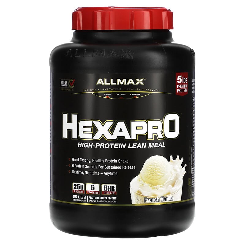 ALLMAX Hexapro High-Protein Lean Meal French Vanilla 5 lbs (2.27 kg) 3 ALLMAX Hexapro High-Protein Lean Meal French Vanilla 5 lbs (2.27 kg) 665553228549