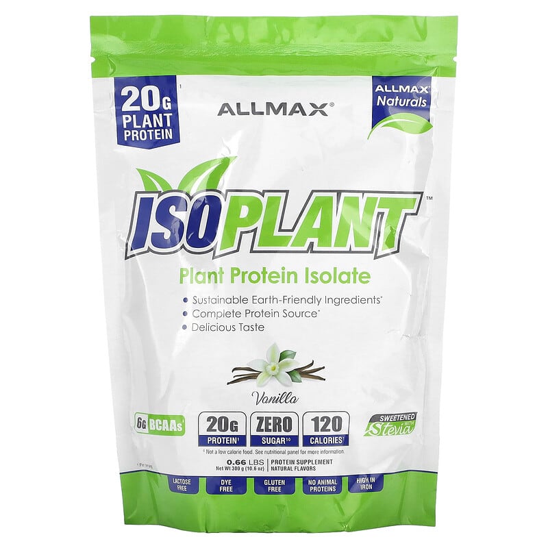 ALLMAX Isoplant Plant Protein Isolate Vanilla 10.6 oz (300 g) 3 ALLMAX Isoplant Plant Protein Isolate Vanilla 10.6 oz (300 g) 665553229607
