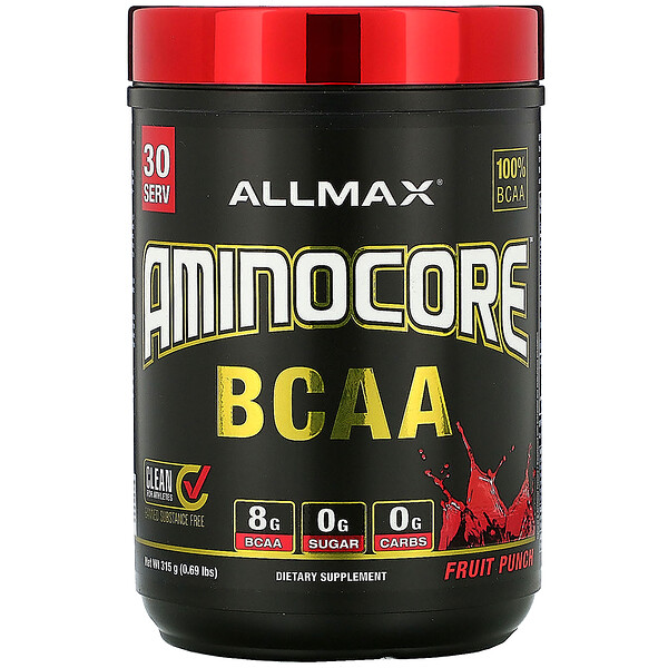 ALLMAX AMINOCORE BCAA Fruit Punch 0.69 lbs (315 g) 1 Mua ALLMAX Nutrition AMINOCORE BCAA Fruit Punch 0.69 lbs 315 g giảm giá rẻ Hà nội TPHCM