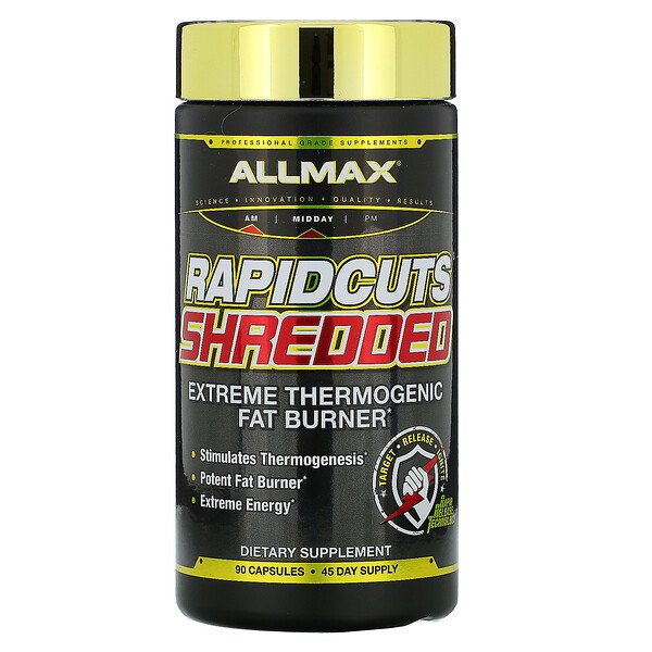 ALLMAX Rapidcuts Shredded Extreme Thermogenic Fat Burner 90 Capsules 3 Mua ALLMAX Nutrition Rapidcuts Shredded A True All-In-One Fat Burner 90 viên giảm giá rẻ Hà nội TPHCM