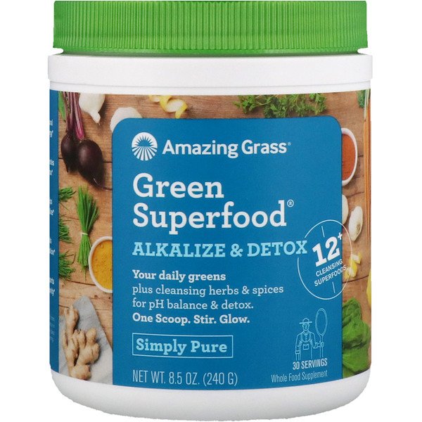 Amazing Grass Green Superfood Alkalize & Detox 8.5 oz (240 g) 3 amazing grass green superfood alkalize detox 8 5 oz 240 g 61804