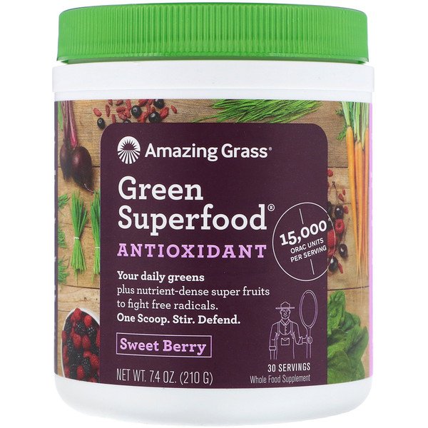 Mua Amazing Grass Green Superfood Antioxidant Sweet Berry 7.4 oz 210 g giảm giá rẻ Hà nội TPHCM