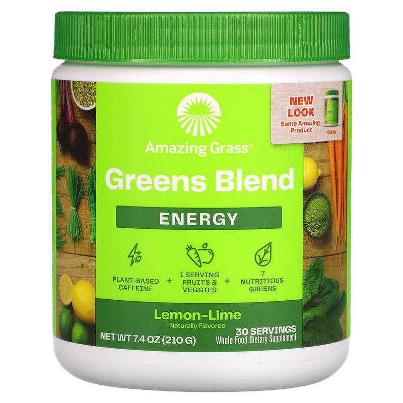 Amazing Grass Greens Blend Energy Lemon Lime 7.4 oz (210 g) 3 Amazing Grass Greens Blend Energy Lemon Lime 7.4 oz (210 g) 829835000425