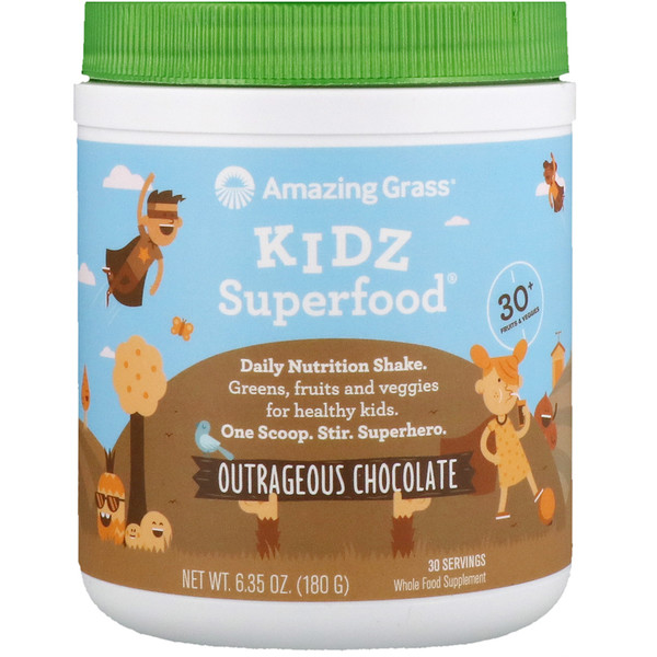 Amazing Grass Kidz Superfood Outrageous Chocolate 6.35 oz (180 g) 1 Mua Amazing Grass Kidz Superfood Outrageous Chocolate 6.35 oz 180 g giảm giá rẻ Hà nội TPHCM