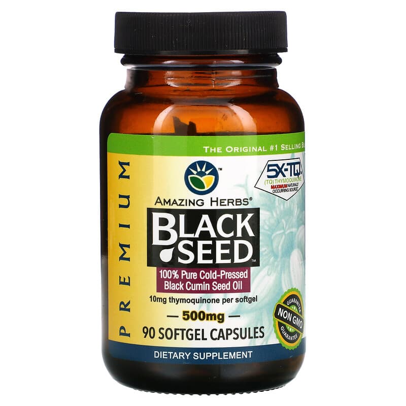 Amazing Herbs Black Seed 500 mg 90 Softgel viên 3 amazing herbs black seed 500 mg 90 softgel capsules 8471