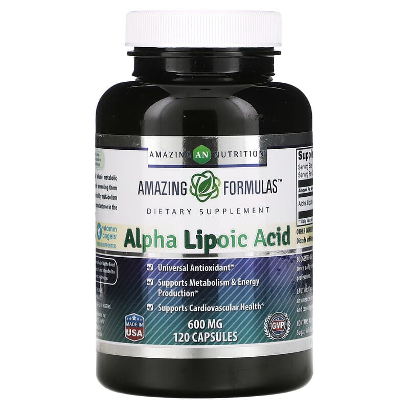 Amazing Nutrition Alpha Lipoic Acid 600 mg 120 Capsules 3 Amazing Nutrition Alpha Lipoic Acid 600 mg 120 Capsules 810180021265
