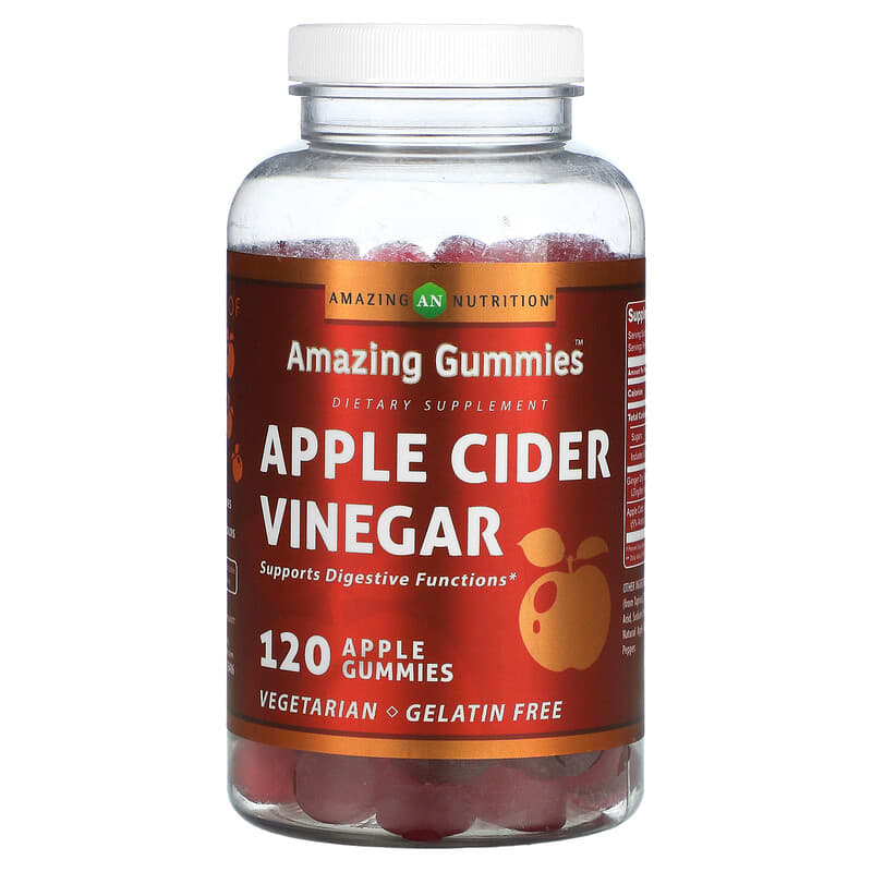 Amazing Nutrition Amazing Gummies Apple Cider Vinegar Apple 120 Gummies 3 Amazing Nutrition Amazing Gummies Apple Cider Vinegar Apple 120 Gummies 810180026406