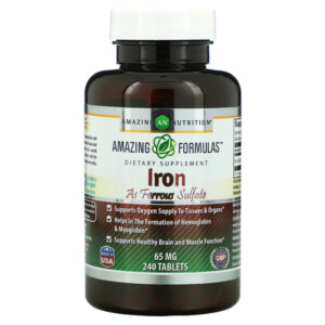 Mua Amazing Nutrition Iron As Ferrous Sulfate 65 mg 240 viên giảm giá rẻ Hà nội TPHCM
