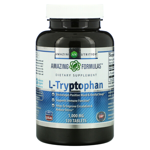 Amazing Nutrition L-Tryptophan 1,000 mg 120 viên 3 amazing nutrition l tryptophan 1 000 mg 120 tablets 108562