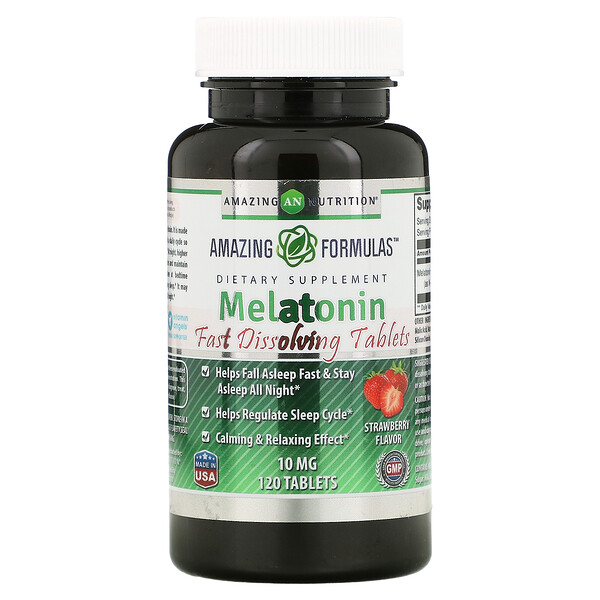 Amazing Nutrition Melatonin Strawberry 10 mg 120 Tablets 3 Mua Amazing Nutrition Melatonin Strawberry 10 mg 120 viên giảm giá rẻ Hà nội TPHCM
