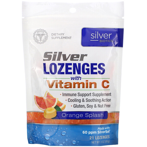 Mua American Biotech Labs Silver Biotics Silver Lozenges 60 PPM SilverSol Orange Splash 21 Lozenges giảm giá rẻ Hà nội TPHCM