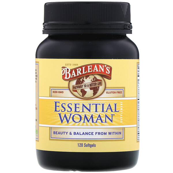 Barlean's Essential Woman Supplement 120 Softgels 3 barlean s essential woman supplement 120 softgels 3529