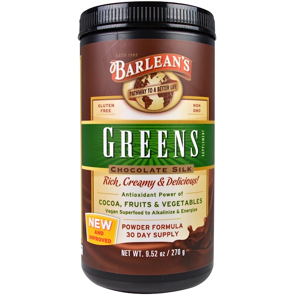 Mua Barlean's Greens Powder Formula Chocolate Silk 9.52 oz 270 g giảm giá rẻ Hà nội TPHCM
