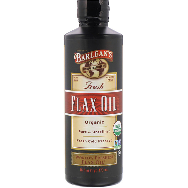 Barlean's Organic Fresh Flax Oil 16 oz (473 ml) 3 barlean s organic fresh flax oil 16 oz 473 ml 3535