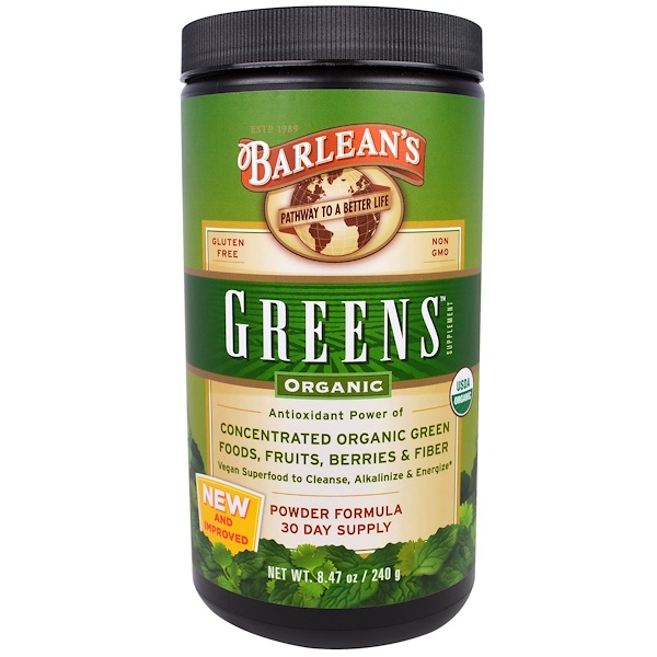Mua Barlean's Greens Powder Formula Organic 8.47 oz 240 g giảm giá rẻ Hà nội TPHCM