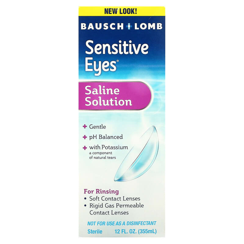 Bausch + Lomb Saline Solution Sensitive Eyes 12 fl oz (355 ml) 3 Bausch + Lomb Saline Solution Sensitive Eyes 12 fl oz (355 ml) 310119002384