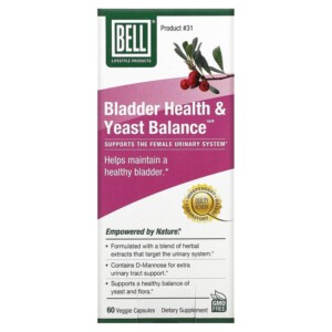 Bell Lifestyle Bladder Health & Yeast Balance 60 Veggie Capsules 771733109093