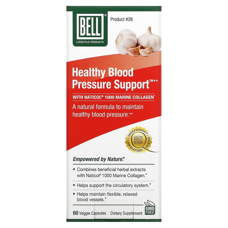 Bell Lifestyle Healthy Blood Pressure Support 60 Veggie Capsules 3 Bell Lifestyle Healthy Blood Pressure Support 60 Veggie Capsules 771733109086
