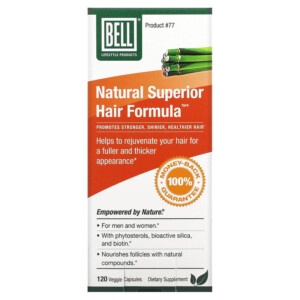 Bell Lifestyle Natural Superior Hair Formula 120 Veggie Capsules 771733110501