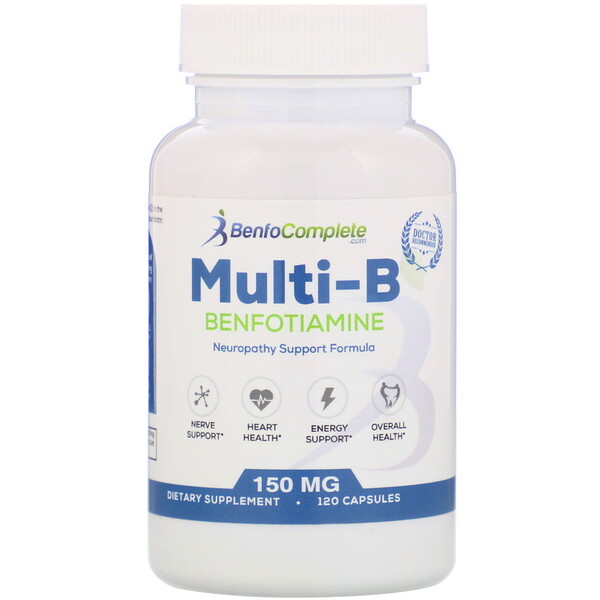 Benfotiamine Inc. Multi-B Benfotiamine Neuropathy Support Formula 150 mg 120 viên 3 benfotiamine inc multi b benfotiamine neuropathy support formula 150 mg 120 capsules 3549