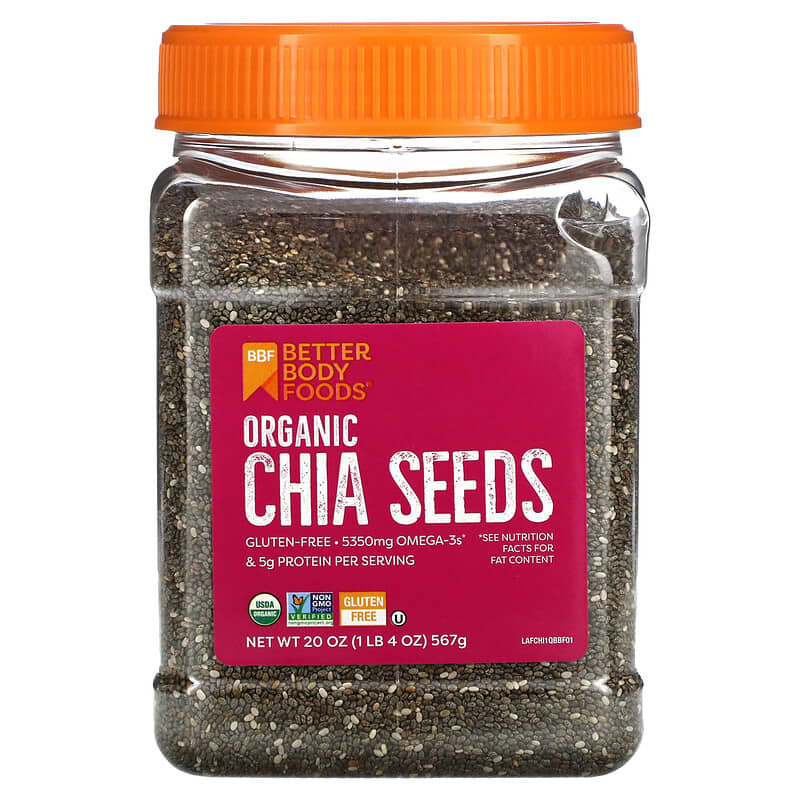 BetterBody Foods Organic Chia Seeds 20 oz (567 g) 3 BetterBody Foods Organic Chia Seeds 20 oz (567 g) 897922002072