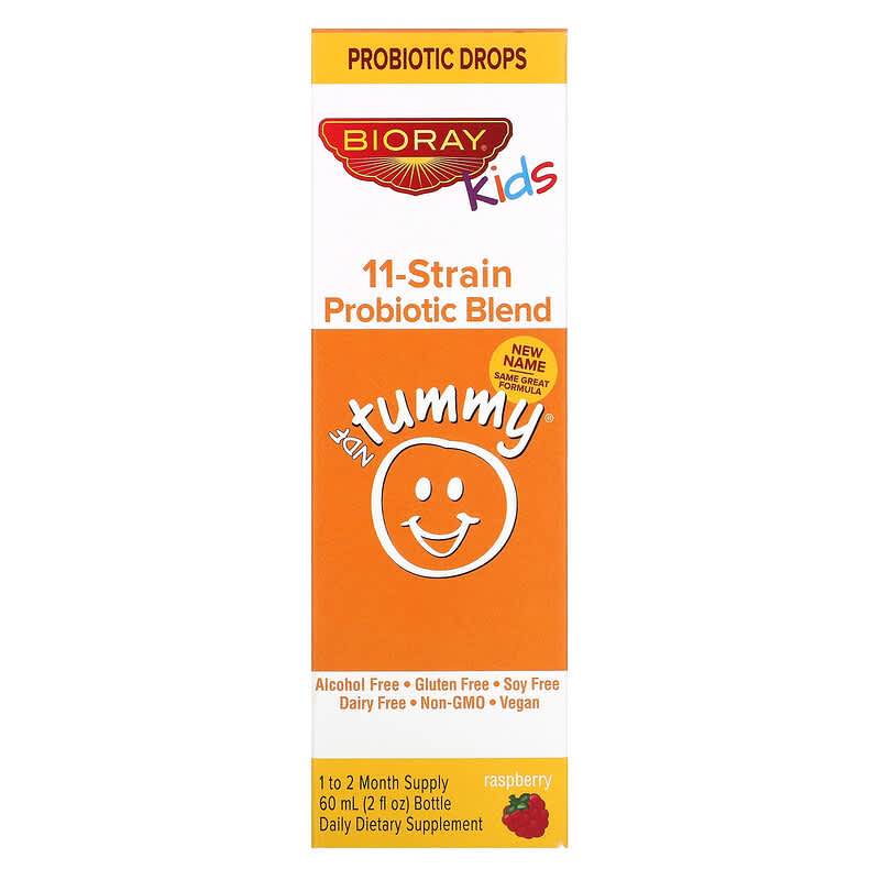 Bioray Inc. Kids NDF Tummy 11-Strain Probiotic Blend Raspberry 2 fl oz (60 ml) 3 Bioray Inc. Kids NDF Tummy 11-Strain Probiotic Blend Raspberry 2 fl oz (60 ml) 736211465955