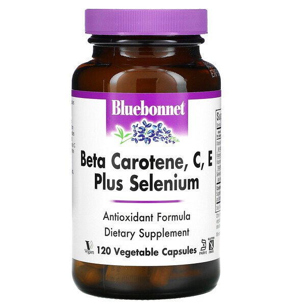 Bluebonnet Nutrition Beta Carotene C E Plus Selenium 120 Vegetable viên 3 bluebonnet nutrition beta carotene c e plus selenium 120 vegetable capsules 10402