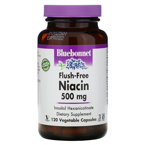 Mua Bluebonnet Nutrition Flush-Free Niacin 500 mg 120 Vegetable viên giảm giá rẻ Hà nội TPHCM