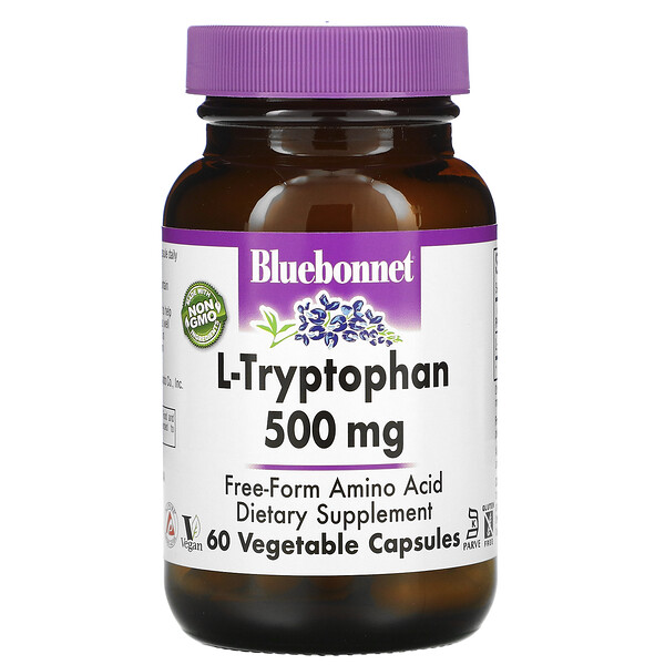 Bluebonnet Nutrition L-Tryptophan 500 mg 60 Vegetable viên 3 bluebonnet nutrition l tryptophan 500 mg 60 vegetable capsules 13480