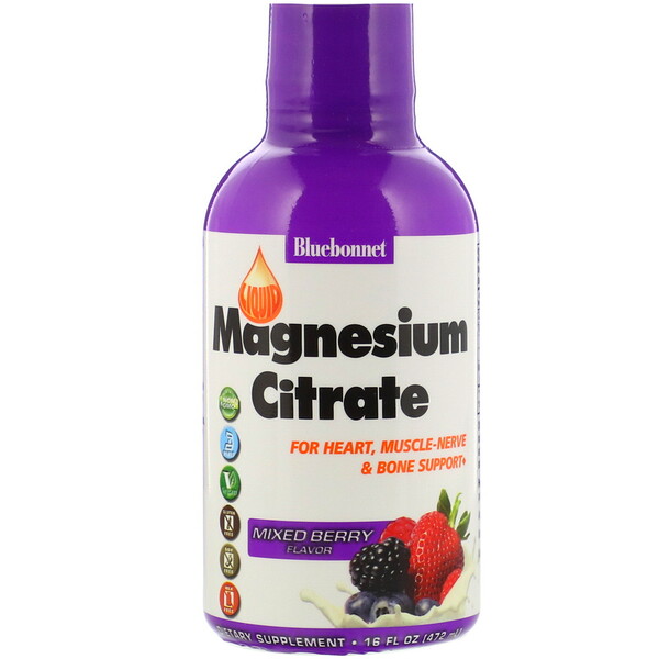 Mua Bluebonnet Nutrition Liquid Magnesium Citrate Mixed Berry Flavor 16 oz 472 ml giảm giá rẻ Hà nội TPHCM