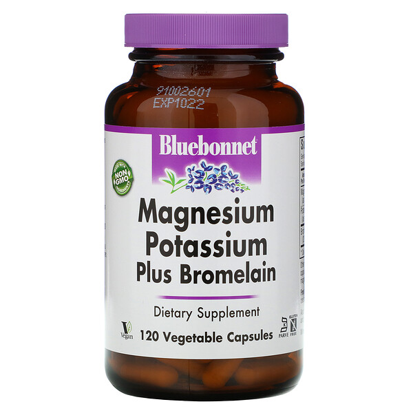 Mua Bluebonnet Nutrition Magnesium Potassium Plus Bromelain 120 Vcaps giảm giá rẻ Hà nội TPHCM