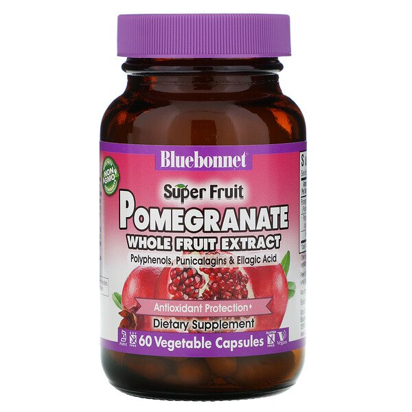 Bluebonnet Nutrition Super Fruit Pomegranate Whole Fruit Extract 60 Vcaps 3 bluebonnet nutrition super fruit pomegranate whole fruit extract 60 vcaps 54839