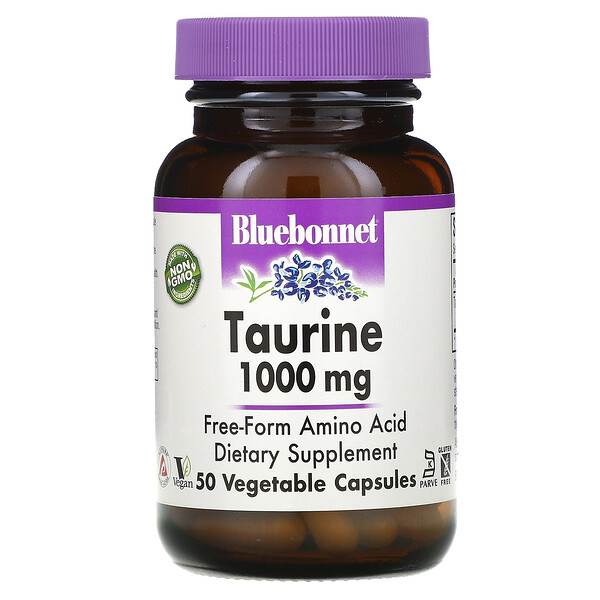 Bluebonnet Nutrition Taurine 1.000 mg 50 Vegetable Capsules 2 Mua Bluebonnet Nutrition Taurine 1