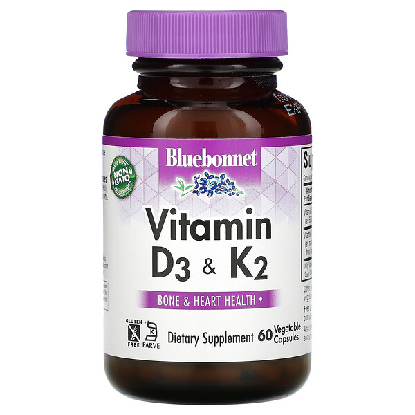 Bluebonnet Nutrition Vitamin D3 & K2 60 Vegetable Capsules 3 Mua Bluebonnet Nutrition Vitamin D3 & K2 60 Vegetable viên giảm giá rẻ Hà nội TPHCM
