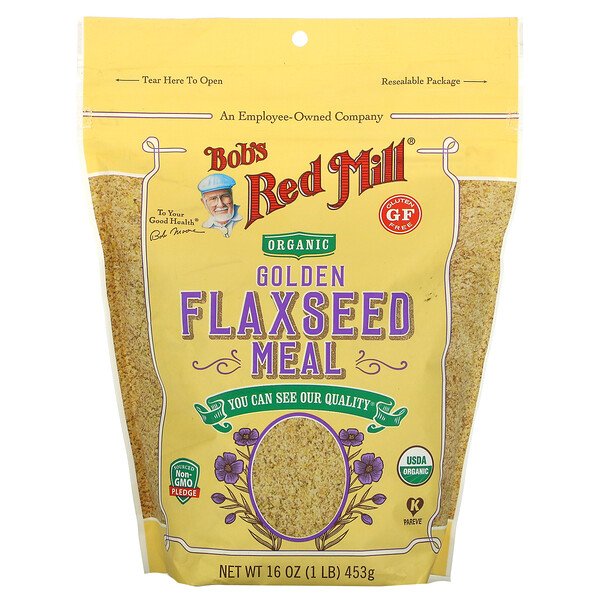 Bob's Red Mill Organic Golden Flaxseed Meal 16 oz (453 g) 3 bob s red mill organic golden flaxseed meal 16 oz 453 g 77011